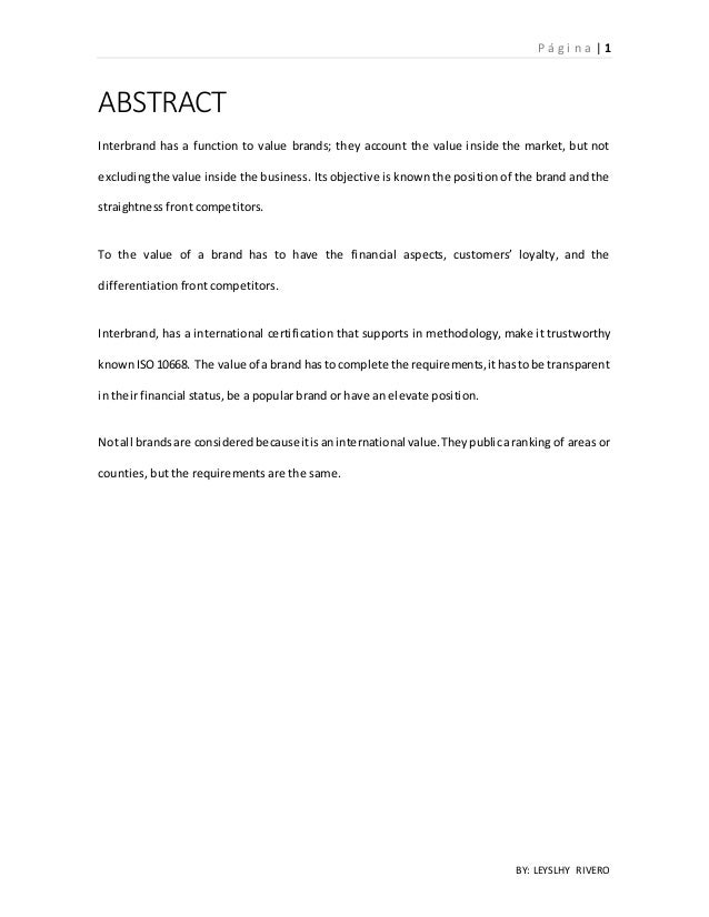 Brand essay