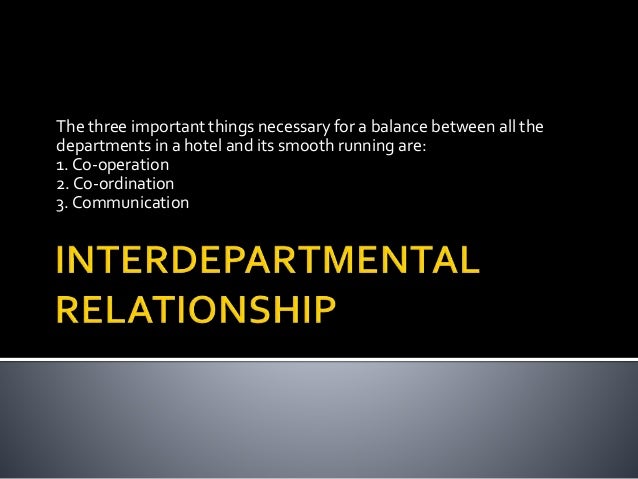 interdepartmental relationship describe working relationship