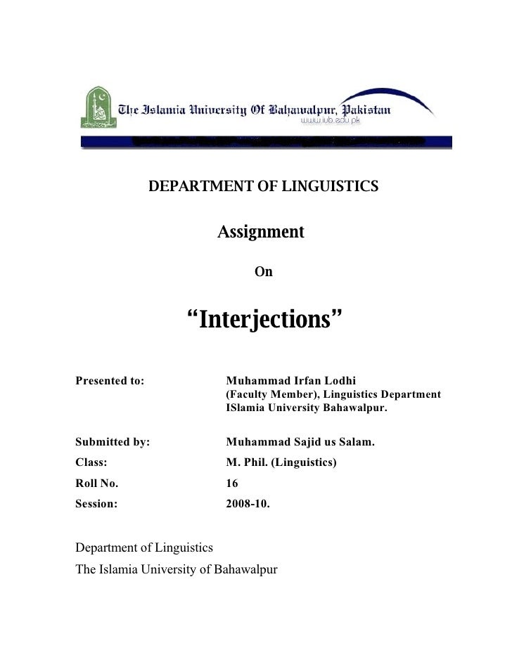 Interjections
