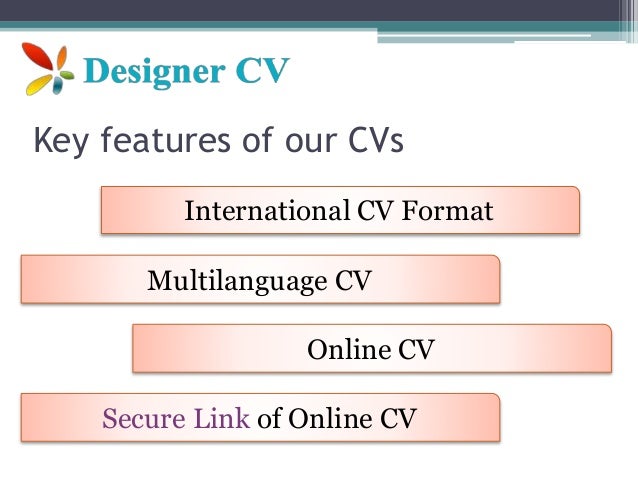 international curriculum vitae format