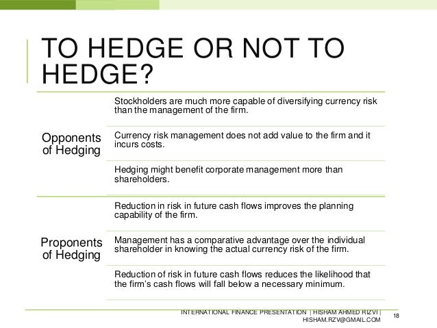 advantages of currency hedging