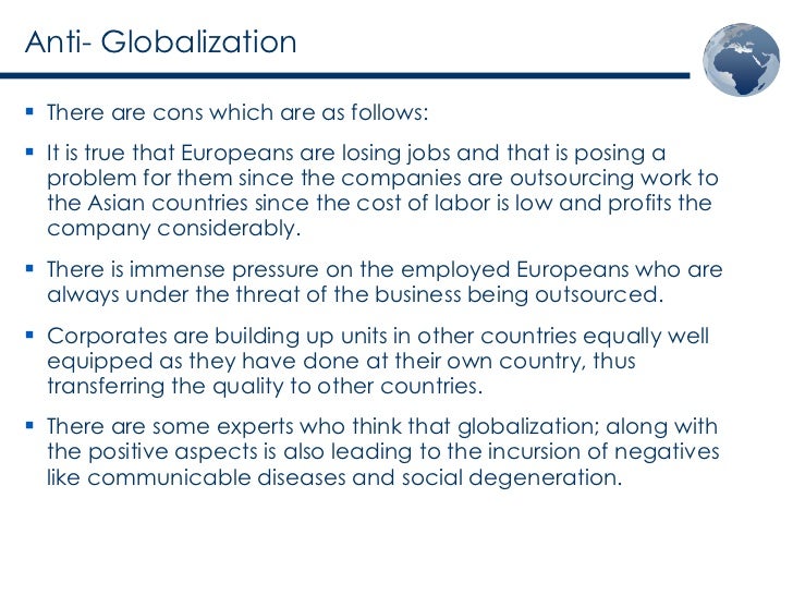 globalization pro cons