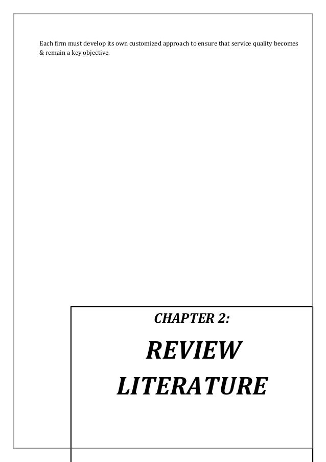 Chapter II: Review of Literature dissertation proposal