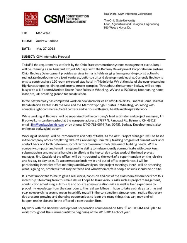 Internship proposal meaning picture