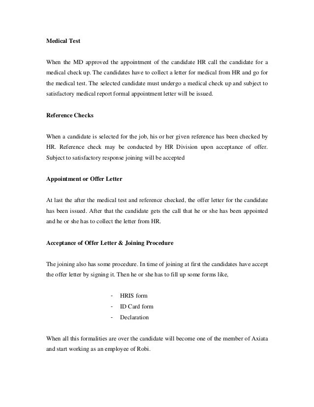 appointment letter subject internship report robi recruitment selection libre 1 appointment letter subject internship report robi recruitment selection libre 1