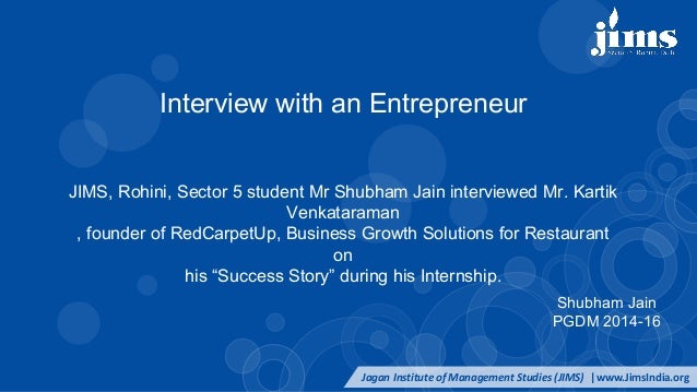an interview of entrepreneur