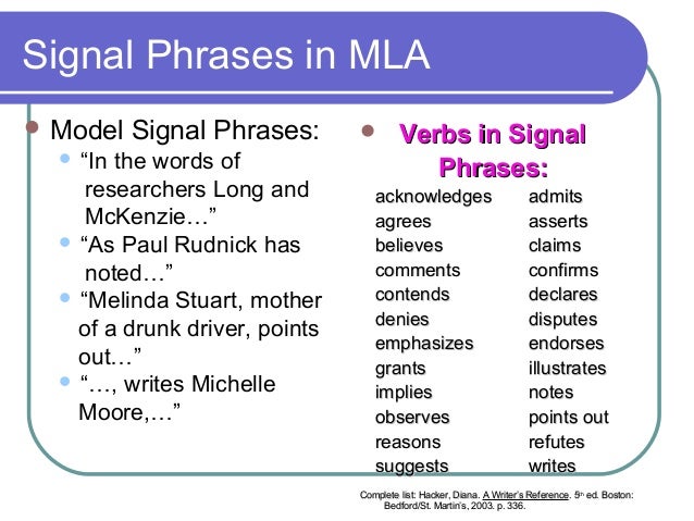 Example of mla format citation