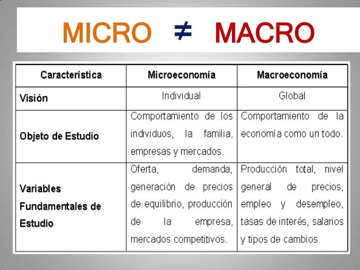 Resultado de imagen de microeconomia y macroeconomia