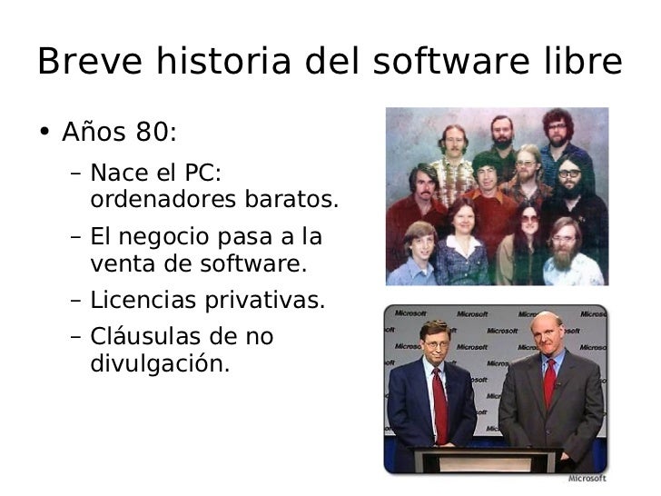 Resultado de imagen para historia del software libre