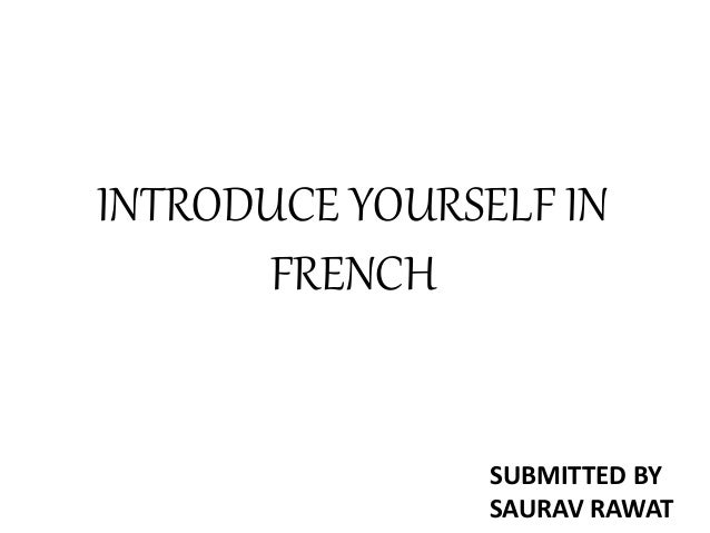 Simple essay myself french