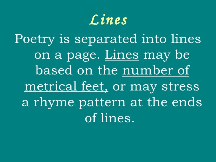 Introduction To Poetic Terminology