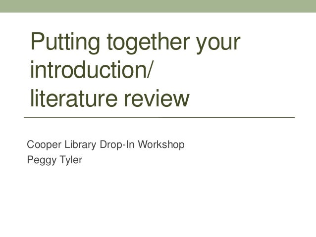 Examples Of A Literature Review Apa Format