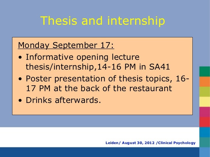 Thesis topics in clinical psychology