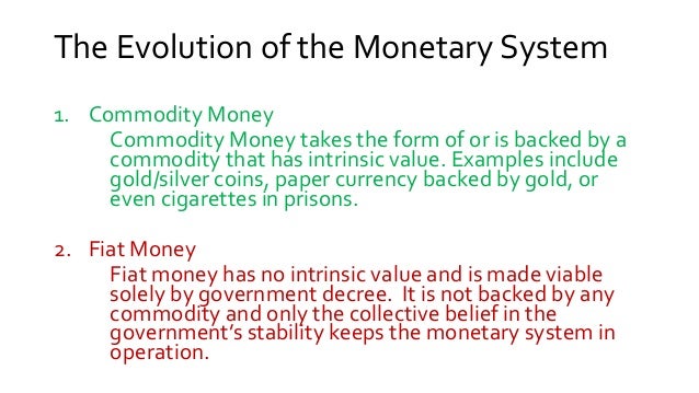 Introduction of currency