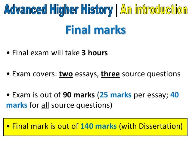 Advanced higher history dissertation questions