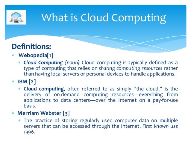Introduction to cloud computing