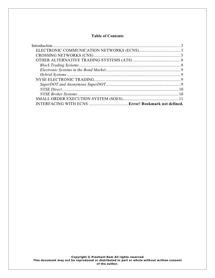 List of alternative trading systems