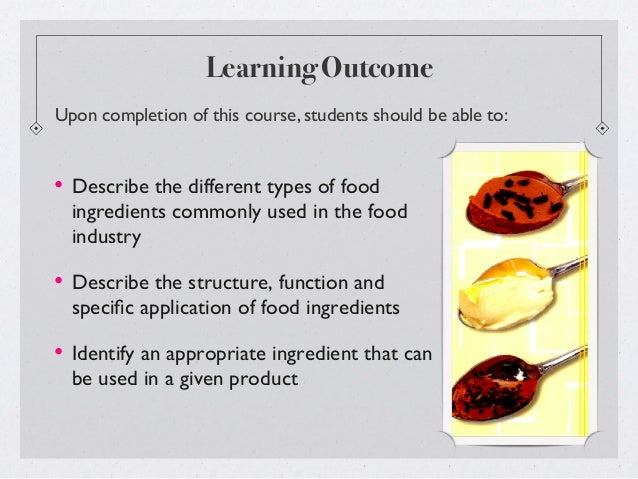 Introduction to Food Ingredients