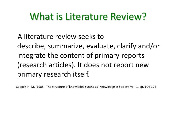 Sample literature review