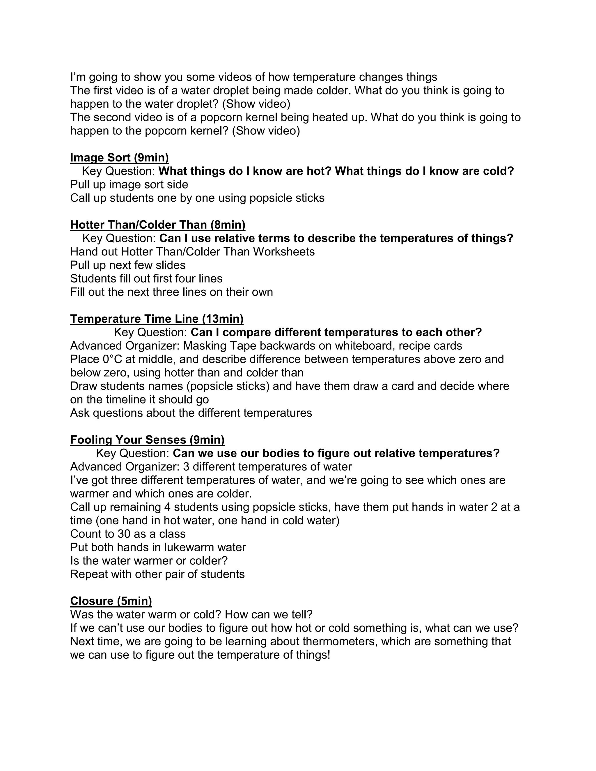 Introduction To Hot And Cold PDF