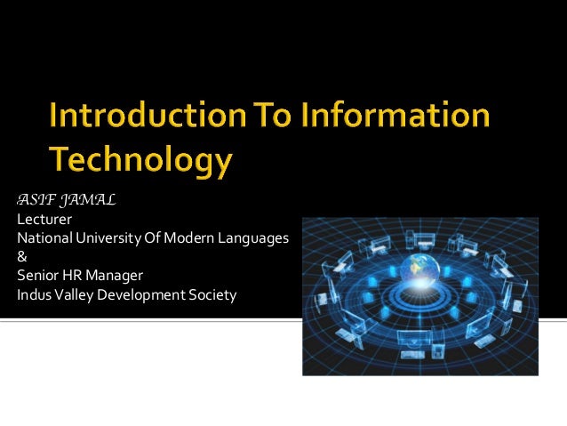 introduction of information technology related to Information and technology using a computer or some other information device, connected through a network, to access information and services from another computer or information device a network is a communications system connecting two or more computers the internet is the largest such network. introduction of information technology related to Information and technology using a computer or some other information device, connected through a network, to access information and services from another computer or information device a network is a communications system connecting two or more computers the internet is the largest such network.