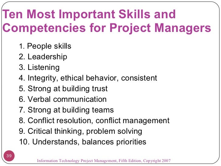 relevant skills
