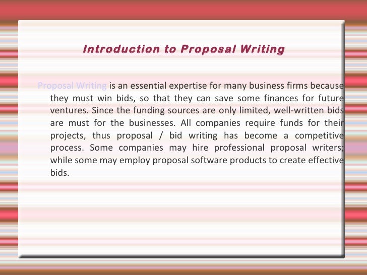 Introduction to a proposal essay