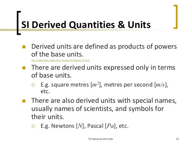 what is the difference between base units and derived units
