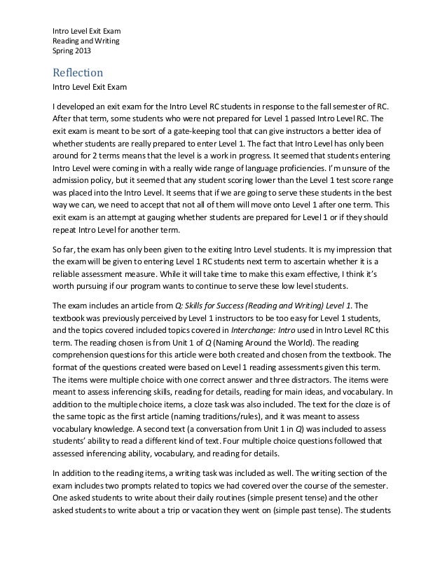reflecting on my writing During the intensive writing course to improve my writing i tried different aspects which in my opinion have improved my writing for example, i have learned to use descriptive details in my writing to clearly get my point across. reflecting on my writing During the intensive writing course to improve my writing i tried different aspects which in my opinion have improved my writing for example, i have learned to use descriptive details in my writing to clearly get my point across.