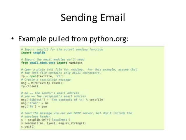 example python email