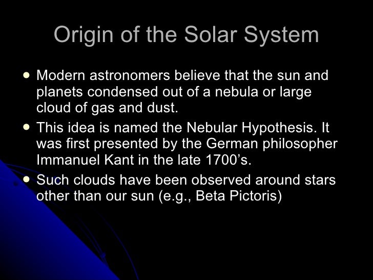 an introduction to the dust cloud hypothesis The solar nebular hypothesis describes the formation of our solar system from a nebula cloud made from a collection of dust and gas it is believed that the sun, planets, moons, and asteroids were . an introduction to the dust cloud hypothesis The solar nebular hypothesis describes the formation of our solar system from a nebula cloud made from a collection of dust and gas it is believed that the sun, planets, moons, and asteroids were .