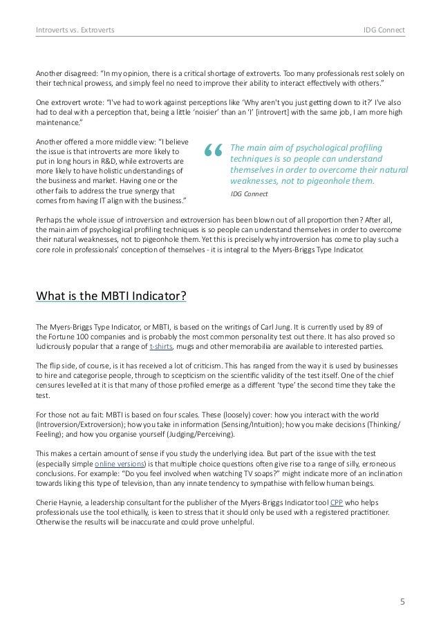 Introvert and extrovert personality picture