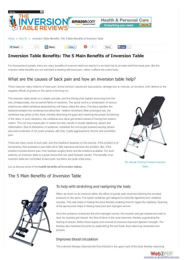 Inversion Table Benefits The 5 main Benefits of Inversion Table