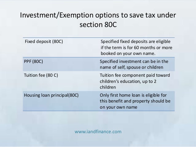 investment options for tax saving in india