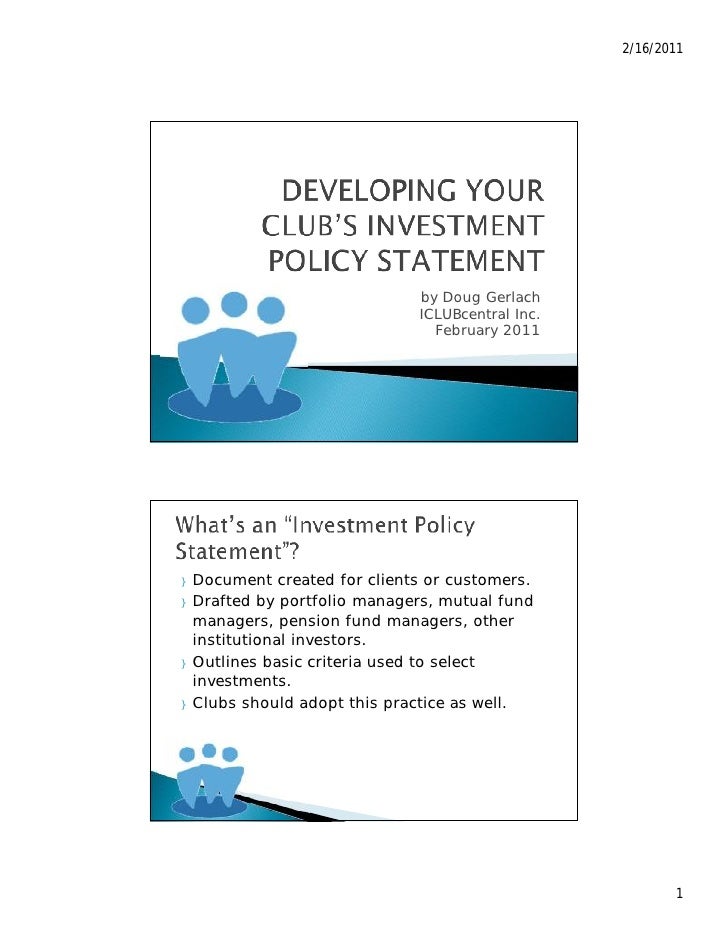 Investment Policy Templates
