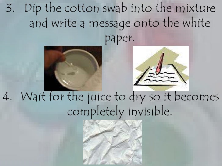 Invisible Ink Science Project