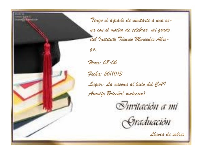 INVITACION GRADO invitacion grado: