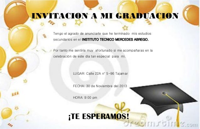 formatos para invitaciones de graduacion