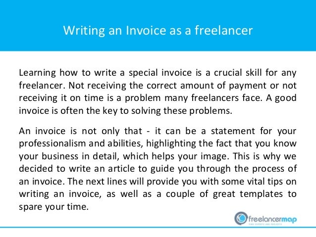 how to invoice as a freelancer