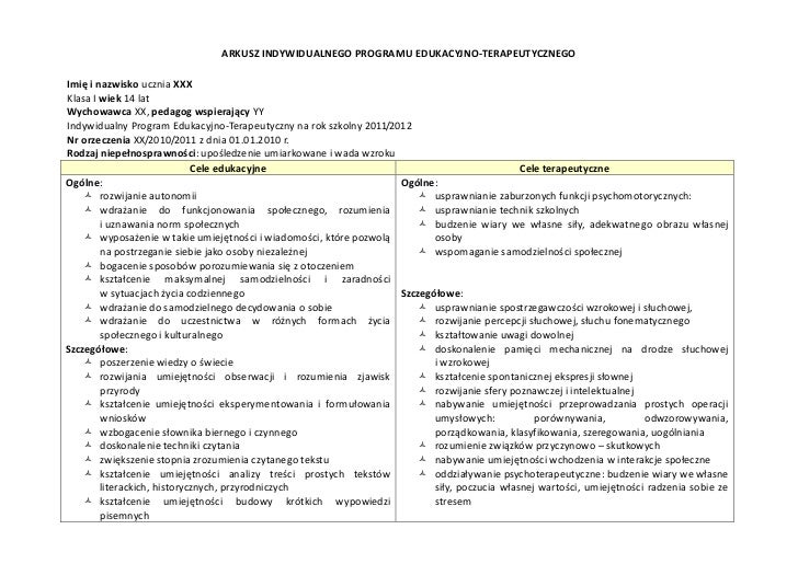 Ipet Dla Dziecka Z Upośledzeniem Lekkim IPET upośledznie umiarkowane i wada wzroku dziecko x