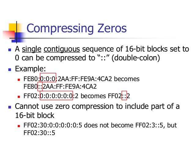 ipv6 compressing rules ipv6 compressing rules