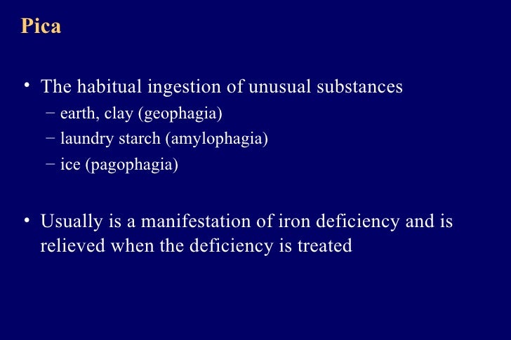 pica syndrome iron deficiency pica syndrome iron deficiency