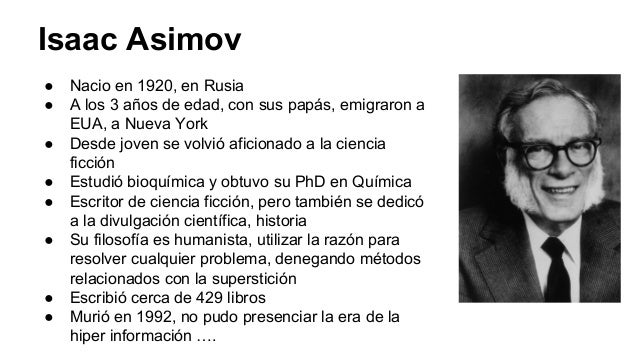 Resultado de imagen de ISAAC ASIMOV
