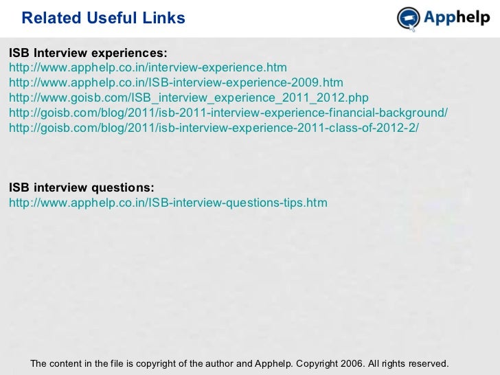 Isb essays sample
