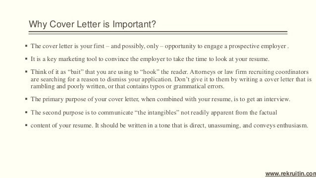 why is a cover letter important when applying for jobs