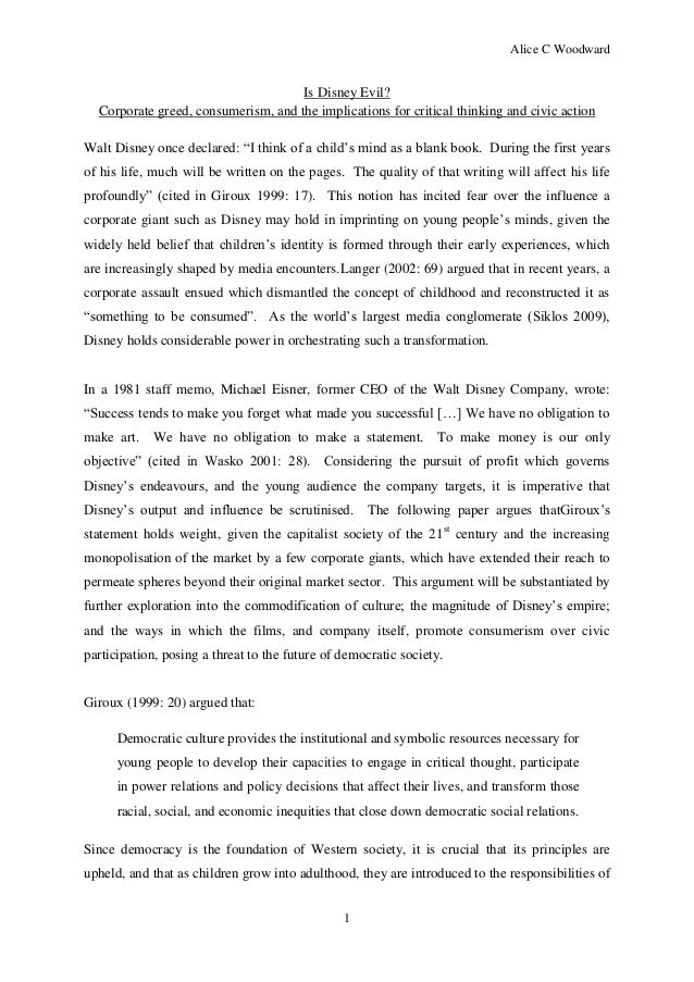 Essay on greed