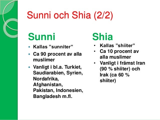Vad är Skillnaden Mellan Sunni Och Shia