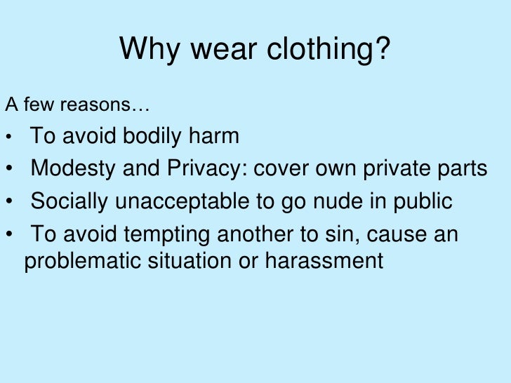 Reasons for a dress code