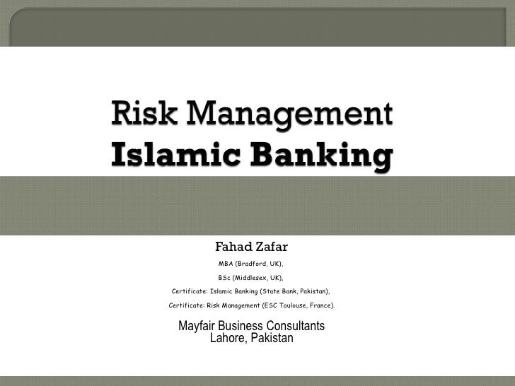Dissertation on risk management in islamic banking