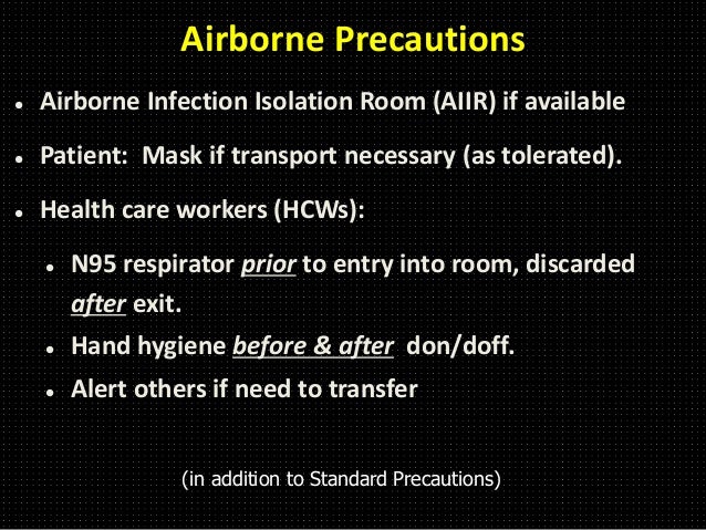 negative pressure room airborne precautions